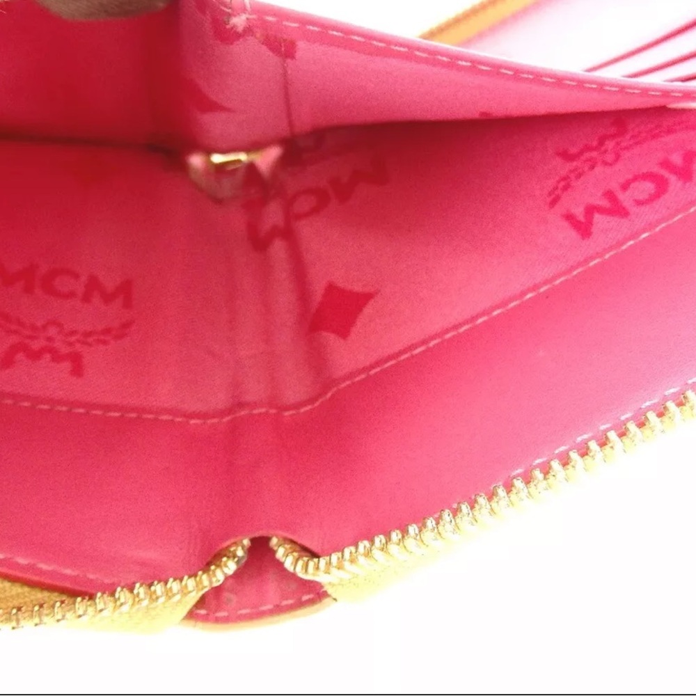 Authentic MCM Leather Zip Wallet Gold - Picture 8 of 8